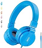 ONTA Kids Headphones for Boys Girls - Child Student Headset Wired Plug Toddler Earphones School Teen on Ear for Ipad | Computer | Smart Phone | Amazon Fire Tablet | Laptop | Plane Travel | Game, Blue
