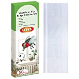 50 Pack Window Fly Traps, Fruit Fly Traps for Indoors, Fly Paper Sticky Strips, Fly Traps for Indoors Clear