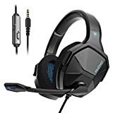 Jeecoo Nubwo N13 Stereo Gaming Headset PS4 3.5mm Over Ear Gaming Headphones with Microphone - Lightweight Frame Compatible with PC, Laptop, PS5, Xbox One Controller