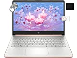 Newest HP 14' Thin Light Touchscreen Laptop, AMD Dual-Core 3020e CPU, 8GB RAM, 320GB Storage(64GB eMMC+256GB SSD), Webcam, 1-Year Office, Win 10 Bundle with GalliumPi Mousepad (Rose Gold)