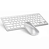 OMOTON Bluetooth Keyboard and Mouse for iPad (iPadOS 13 and Above), Wireless Keyboard and Mouse Compatible with iPad 10.2, iPad Pro 12.9/11.0, and Other Bluetooth Enabled Devices, Silver White