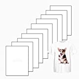 20 Sheets A4 Size Printable Heat Transfer Vinyl Paper for Inkjet Printers, Iron-On Light T-Shirt Fabric HTV Transfers