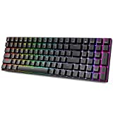 RK ROYAL KLUDGE RK100 2.4G Wireless/Bluetooth/Wired RGB Mechanical Keyboard, 100 Keys 3 Modes Connectable Hot Swappable Brown Switch Gaming Keyboard for Win/Mac