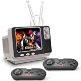 Mini TV Video Games Console Built-in 108 Classic Games 3.0' TFT Retro Gaming System with Two Controllers Support 2 Players & TV Connection Entertainment & Clock for Kids Adult