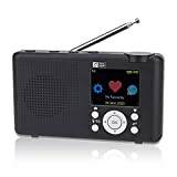 Ocean Digital WR-23D Portable FM Internet Radio 2.4” Color LCD Built-in Battery Wi-Fi Bluetooth UPnP & DLNA Player (Black)