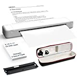 HPRT Wireless Bluetooth Monochrome Portable Printer Case+Cartridge+Printer+50 Sheet Glossy Paper, Supports A4 Paper & US Letter, Compatible with Android and iOS Phone, No-Ink Technology, MT800…