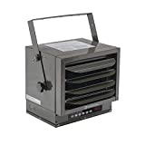 Comfort Zone CZ230ER 7,500-Watt, 240v Hard-Wired Digital Fan-Forced Ceiling Mount Heater with Full-Function Remote, Overheat Protection, Digital Thermostat, and 12-Hour Timer, Silver