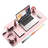 Writing Desk Pad Protector, YSAGi Anti-Slip Thin Mousepad for Computers,Office Desk Accessories Laptop Waterproof Desk Protector for Office Decor and Home (Pink, 35.4' x 17')