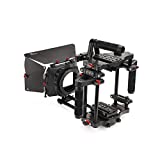 FILMCITY Power DSLR Camera Cage with MB-600 Sunshade Matte Box for DSLR Mirrorless or Video Camera Camcorders with Lenses up to 95mm in Diameter | Best & Affordable Combo Kit (FC-CTH-01)