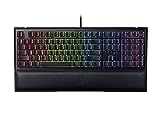 Razer Ornata V2 Gaming Keyboard: Hybrid Mechanical Key Switches - Customizable Chroma RGB Lighting - Individually Backlit Keys - Detachable Plush Wrist Rest - Programmable Macros (Renewed)