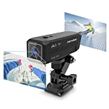 REXING A1 Two Way 2.7K Action Camera Front & Back 1080p@30fps w/WiFi/Wide Angle/Wrist Remote Control/Waterproof Extreme Sports Camcorder for Motorcycles/Bicycle/Sport Bike/Hiking/Cars