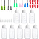 30Milliliter Precision Applicator Bottle with Blunt Tip Needle and Cap|14ga 16ga 18ga 20ga 22ga Blunt Needles|Oil Dropper Bottle, Glue Applications, Acrylic Painting, 8 Pcs