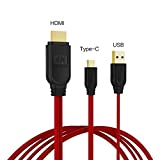 KKF USB Type C to 4K HDMI Cable Adapter 6FT | High Speed HDMI Cables, 4K @ 30Hz, Ultra HD, Mobile Phone to TV Mirror Cable | for Laptop, Monitor, Fire TV, etc. (Type A Port only for Charging)