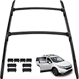 ROSY PIXEL Roof Rack Luggage Carrier 2017-2022 for Honda CRV Rooftop Aluminum (Side Rails+ Cross Bars, Black-2)