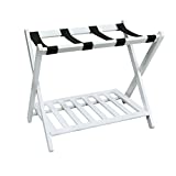 Casual Home Shelf-White Luggage Rack, 26.75' Wide