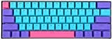 BOYI Wired 60% Mechanical Gaming Keyboard,61 Mini RGB Cherry MX Switch PBT Keycaps NKRO Programmable Type-C Keyboard for Gaming and Working (Joker Color,Cherry MX Blue Switch)