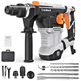 Towallmark 1-1/4 Inch SDS-Plus Rotary Hammer Drill for Heavy Duty, 12.5Amp 7J Demolition Drill, 4 in 1 Multifunctional Hammer Drills for Concrete, Tile Removal, Wall Brick, Stones, Cement and Metal