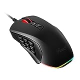 Rosewill RGB Gaming Mouse with Side Buttons, Interchangeable Side Plates with 3 & 9 Programmable Buttons for FPS/MMO/MOBA & PC/Laptop Games, 10000 DPI Optical Sensor, Comfortable Grip - NEON M63
