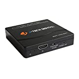 HDMI Splitter 4K 60Hz 1X2 Multi-Resolution Output (MRO) by J-Tech Digital HDMI 2.0 Splitter Supports Downscale HDR HDR10 / Dolby Vision 4K@60Hz 4:4:4 HDCP2.3 2.2 (JTECH-4KSP2)