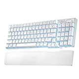 RK ROYAL KLUDGE RK96 90% Triple Mode BT5.0/2.4G/USB-C Hot Swappable Mechanical Keyboard with Magnetic Hand Rest, 96 Keys Wireless Bluetooth Gaming Keyboard with Software, Blue Backlight, Brown Switch