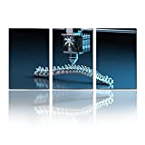 Wall Art 3d printer print prosthetic spine Poster Decorative Painting Canvas Wall Decor 15' x 23' for Living Room Bedroom kid Room Artwork - 3 Panel