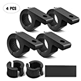 Nilight - 90028D 4PCS LED Light Bar Horizontal Bar Clamp Mounting Kit Fit on 0.75' 1' 1.25' Bull Bars Roof Racks Roll Cages for ATV UTV and Trucks, 2 Years Warranty