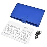 Cuifati Bluetooth Keyboard & Case,2 in 1 Stylish Folio Stand case Cover + Detachable 3.0 Bluetooth Keyboard,for 4.5'-6.8' Android, Windows and iOS Phones(Blue)
