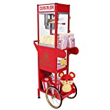 8 Ounce Popcorn Machine Movie Theater Style with Cart Old Fashioned Popcorn Maker Machine for Home Commercial Halloween Christmas Gift, Red