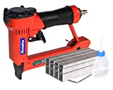 Pneumatic Upholstery Staple Gun, 21 Gauge 1/2' Wide Crown Air Stapler Kit, by 1/4-Inch to 5/8-Inch, 1/4-Inch to 5/8-Inch, with 3000 Staples