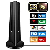 TV Antenna, 2022 Newest HDTV Indoor Digital TV Antenna 130 Miles Range with Amplifier Signal Booster 4K HD Free Local Channels Support All Television -10ft High Performance Coax Cable
