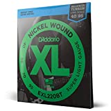 D'Addario EXL220BT 45-65 Gauge Nickel Wound Bass Guitar Strings, Balanced Tension Super Light