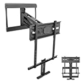 Mount-It! Fireplace TV Mount | Above Fireplace Pull Down Mantel TV Wall Mount with Spring Assist | Fits 40-70 Inches up to VESA 600x400, 72.6 Lbs Weight Capacity