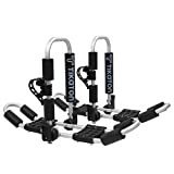 Kayak Roof Rack for 2 Kayaks, Tikaton Foldable Kayak Car Rack with 4pcs Straps, Double Kayak Carrier for Canoe, SUP, Kayaks, Surfboard and Ski Board, Kayak Rack on Car, SUV and Truck Crossbar
