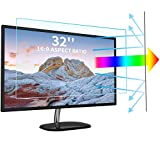 32 Inch TV Screen Protector for Standard or Curved Monitor, Eye Protection Anti Blue Light & Anti Glare Screen Protector for 32'' SAMSUNG/LG/AOC /HP/ASUS/Acer/Dell/ViewSonic/Sceptre Monitor with 16:9 Aspect Ratio