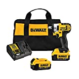 DEWALT 20V MAX Cordless Impact Wrench Kit with Hog Ring, 1/2-Inch (DCF880HM2) , Yellow