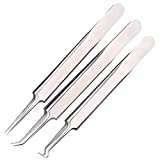 Blackhead Remover Comedone Extractor, 3 in 1 Professional Stainless Skin Zit Acne Blemish Whitehead Popping Removing Surgical Tools Set, Silver