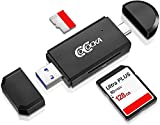 COCOCKA USB 3.0 SD Card Reader, USB C Flash Memory Card Reader, Camera SD Card Adapter Converter for SDXC SDHC SD MMC TF RS- MMC Micro SDCard and UHS-I Cards Windows Smartphone Computer Laptop