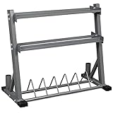 KICODE 3 Tier Dumbbell Rack, Weight Rack for Dumbbells, Dumbbell Rack Stand, kettlebell storage rack 1000 Pounds Weight Capacity, Weight Plates Storage Rack for Home Gym