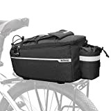 Rdffensy Bike Rack Bag, Bike Rear Seat Bag, 8L Insulated Bike Trunk Cooler Bag, Bike Rear Rack Packs Cargo Bag with Bottle Holder