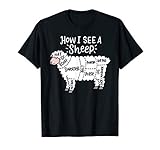 How I See A Sheep Cute Yarn Wool Sheep Knitter Knitting T-Shirt
