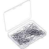 200 Pieces High Temperature Nichrome Wire Jump Rings, 21 Gauge with a Plastic Storage Box, U Hanger Hooks for Hobbyists DIY Pendant, Ceramic Ornaments, Fusing in Glass