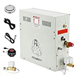 CGOLDENWALL 4.5KW Luxury Self-draining Steam Generator Shower Sauna Bath Home Steam Bath Spa Generator with waterproof Control and Auto Drain 95-131℉ for Suitable space heating 160 cubic feet (4.5KW)