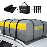 Car Roof Bag Rooftop Cargo Carrier, 21 Cubic Feet Waterproof Roof Luggage Cargo Carrier Bag with Anti-Slip Mat for All Cars Vehicles SUV with/Without Rack (21 Cubic Feet)