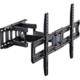 Full Motion TV Wall Mount Bracket for 37-75 Inch LCD, QLED,OLED 4K Flat Curved TVs, Dual Arms Tilt Extension Swivel Articulating TV Mount, Max VESA 600x400mm up to 132lbs, Fits 16” Studs by Pipishell