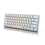 Durgod HK Venus RGB Mechanical Gaming Keyboard | 60% Layout | USB C Wired | Doubleshot PBT Keycaps | Cherry Profile | NKRO Rollover | Windows & Mac | Aluminium Chassis| Gateron Blue, White