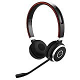 Jabra Evolve 65 UC Stereo Wireless Bluetooth Headset / Music Headphones Includes Link 360 (U.S. Retail Packaging)