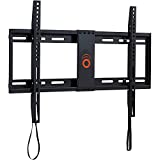 ECHOGEAR Low Profile Fixed TV Wall Mount for TVs Up to 80' - Holds Your TV Only 1.25' from The Wall - Pull String Locking System for Easy Cable Access - Big Hardware Assortment for Simple Install