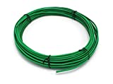 10 Feet (3 Meter) - Insulated Solid Copper THHN/THWN Wire - 14 AWG, Wire is Made in The USA, Residential, Commerical, Industrial, Grounding, Electrical Rated for 600 Volts - in Green