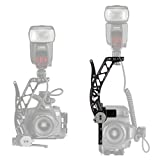 BBX ProMediaGear Boomerang Professional Flash Bracket - Quick Flip Locking for Canon Nikon Sony Cameras Wedding Photographers Arca-Swiss Type Modular Design & Anodized Black Finish