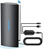 High Gain TV Antenna 420+ Miles Range Amplified Digital HDTV Antenna Indoor Outdoor - Support 4K 1080p Smart TV and All Older TV's - TV Antenna with Signal Booster - 36ft Coax Cable